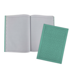 Hilroy Embossed Geo Journal - 10" x 7" - Lined - 128 Sheets - Green-70 gsm strong premium paper