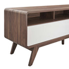 Modway Transmit 60" TV Stand - Walnut White-Weight Capacity: 357 lb