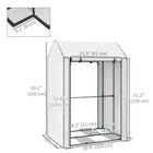 Outsunny Mini Greenhouse with 4 Wire Shelves- PE cover is UV and tear resistant for protection and durability
 