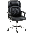 HOMCOM Big and Tall Desk Chair with Spring Cushion - 400 lbs Capacity-Thick cushion with pocket springs offers sofa-like comfort for all-day work