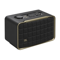 JBL Authentics 200 - Smart Home Speaker with Wi-Fi, Bluetooth and Voice Assistants-Fill any room in your house with stereo sound. A pair of 25mm tweeters bring out the details in your music, while the full-range 5 inch woofer and downfiring 6 inch passive radiator deliver deep bass. These top-grade components ensure you’ll get the perfect audio balance, no matter what kind of music you’re listening to.