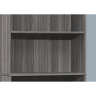 Monarch Specialties 7469 72"H Bookcase - Grey With 5 Shelves-71.25"H x 24.75"W x 11.75"D