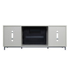Manhattan Comfort Brighton 60" Modern Fireplace - Black and Beige - Set of 2-Warning: Do Not Touch Hot Surface. Keep Electrical Cords, drapery, furnishings, and Other Combustibles At Least 3 Feet Away From the Front of the Heater, and Away From the Side and Rear. UL. Certified. FCC Certified