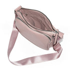 Nicci Ladies Crossbody Bag with Front Zipper Pocket - Blush-Inside zipper pocket and cell phone pocket