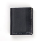 Decent Living Slim Leather Bifold Wallet - Black-Material: 100% full-grain genuine leather for lasting quality