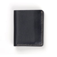 Decent Living Slim Leather Bifold Wallet - Black-Material: 100% full-grain genuine leather for lasting quality