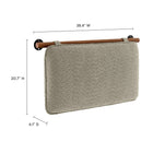Modway Anela Wall-Mounted Chenille Upholstered Twin Headboard - Oat Walnut-Cushioned Pillow