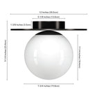 Hudson&Canal Amma 12" Wide Flush Mount with Glass Shade - Blackened Bronze/White-Clean with a soft, dry cloth and no harsh chemicals or abrasive cleaning materials