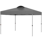 Outsunny 10 ft W x 10 ft L Pop Up Canopy Tent with Airy Top Vent and Bag - Grey-10'x10' pop-up tent canopy comfortably fits a group