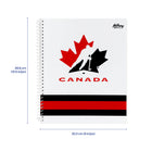 Hilroy Hockey Canada One Leaf Notebook - 10-1/2 H x 8-5/8" W - White-Perforated pages