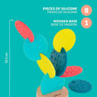 Miniland Feel to Learn Sensory Cactus - Set of 9-The pieces are made of soft silicone for safe chewing and play, and the base is constructed from wood