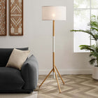 Modway Natalie Tripod Floor Lamp - White Natural-Floor Power Cord