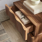 Modway Isola 2 Drawer Nightstand - Walnut-Plinth Base