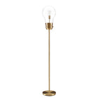 Monarch Specialties 9682 71"H Floor Lamp - Brass Metal/Contemporary-Add a refined, decorative touch to your space with this 71"h floor lamp, featuring a sleek antique brass metal finish and a minimalist exposed bulb design