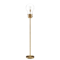 Monarch Specialties 9682 71"H Floor Lamp - Brass Metal/Contemporary-Add a refined, decorative touch to your space with this 71"h floor lamp, featuring a sleek antique brass metal finish and a minimalist exposed bulb design