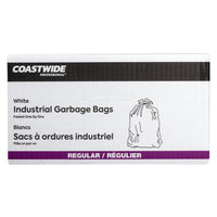 Coastwide Professional Garbage Bags - Utility - 20" W x 22" L - White - 500 Pack-Individually folded for easy dispensing