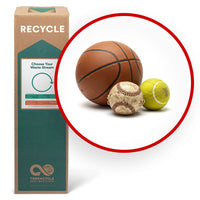 TerraCycle Athletic Balls - Zero Waste Box - Medium-Recycle any brand and size of sports ball. This includes tennis balls, baseballs, softballs, wiffle balls, basketballs, golf balls, dodge balls, racquetballs, soccer balls, footballs, bowling balls, ping-pong balls, and foam balls.
