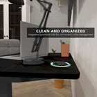 Mount-It! Compact Electric Standing Desk with 40" Table Top - Black-Desktop Dimensions: 39.4"x23.6"x0.6"