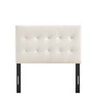 Modway Emily Stain-Resistant Performance Velvet Twin Size Headboard - Alabaster-Assembly Required