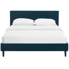 Modway Linnea Full Bed - Azure-Non-Marking Foot Caps