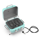 Kenmore 2 Burner Retro Tabletop Gas Grill - Turquoise-18” x 15” Firebox.