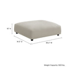 Modway Solace Modular Upholstered Fabric Ottoman - Linen-Textured Woven Fabric Upholstery