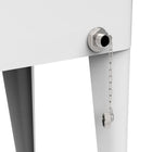 Permasteel 80 qt Retro Rolling Patio Cooler with Divider - White-Removable flip-top lid
