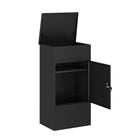 Ceha Canada Large Parcel Drop Box - 21" W x 16" D x 41" H - Black-WEATHER-RESISTANT DESIGN: The top rain overhang and gasket seals make these delivery boxes highly resistant to harsh weather conditions, including rain, snow, and typhoons. Your packages remain protected, clean, and intact even in extreme weather