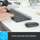 Logitech MK470 Slim Wireless Keyboard and Mouse Combo - Graphite-Whisper quiet keyboard and lab-tested, noise-reduced mouse means an ultra quiet work experience for you and those around you