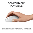 Logitech M240 Silent Wireless Mouse - Off-White-Mouse is designed to be equally comfortable for both left- and right-handed users
