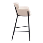 Zuo Bremor Barstool - Beige-Dimensions: 21.9" L x 24.4" W x 40.2" H
