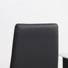 HOMCOM Dining Chairs, Accent with Upholstery Seat & Steel Legs - Black - Set of 4-Colour: Black