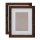 Decent Living Solid Wooden Picture Frame - 8" x 10" - Walnut Colour - 2 Pack-Material: 100% Natural Solid Wood (Okan / Teak)