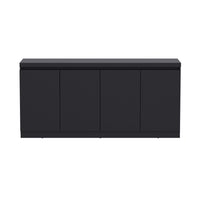 Manhattan Comfort Griffin 62" Modern 4-Door Sideboard - Onyx-Versatile Placement Ideal for dining rooms, living rooms, entryways, or offices