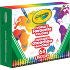 Crayola World's Favourite Colours Crayons - 64 Pack-BUILT-IN SHARPENER: Keep creativity flowing with the built-in crayon sharpener conveniently located in the back of the box