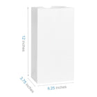 Reliabag No.8 Prescription Bag - 6.25" W x 3.75" D x 12" H - White - 1000 Pack-Durable Paper Material – Strong white paper construction provides dependable performance for busy pharmacies and clinics