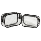 General Supply Goods + Co - TSA Approved Toiletry Travel Bag - 2 Pack - Clear-Leakproof & Durable - Made from high-quality, waterproof, and easy-to-clean PVC material, these bags protect your belongings from spills and leaks.
