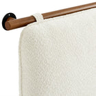 Modway Anela Wall-Mounted Chenille Upholstered King Size Headboard - Cream Walnut-7