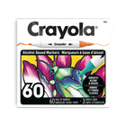  Crayola Dual‑Tip Alcohol-Based Markers - 60 Pack-Dual‑tip precision & control: each alcohol marker features a fine tip for detailed LINE work and a flexible brush tip for smooth, expressive strokes and controlled coverage