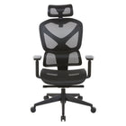Pro-line II High Mesh Back And Mesh Seat Ergonomic Chair With Headrest - Black-Breathable black mesh seat and back with self-adjusting lumbar support