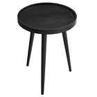 Modway Chiro Round Wood Side Table - Black-Assembly Required