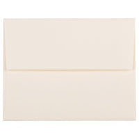 JAM Paper A2 Strathmore Invitation Envelopes - 4.375" x 5.75" - Natural White Linen - 50 Pack (99761I)-Natural White Linen