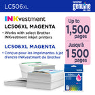Brother Genuine LC506XLMS Ink Cartridge - High Yield - Magenta  -Brother Genuine LC506XLMS High Yield Magenta Ink Cartridges deliver consistent, reliable performance