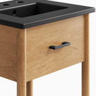 Modway Zaire 18" Bathroom Vanity - Natural/Black-Assembly Required