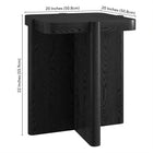 Hudson&Canal Laguna 20" Wide Square Side Table - Black Grain-Product Dimensions: 20" L x 20" W x 22" H