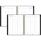 Five Star Academic Style Triangle Weekly/Monthly Planner - 11" x 9" - Black & Gold - Bilingual-12 months of weekly/monthly academic planning