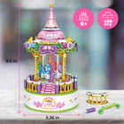 Contixo Carousel Building Block Set with Music Box - 488 Pieces-Build, Play, Imagine, Repeat: Crafted with safety as king, these blocks are born from non-toxic materials for worry-free play. Connect, disconnect, and watch as your child crafts their dreams. From castles to carousels, watch their world bloom with joy, wonder, and endless memories!
