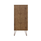 Manhattan Comfort Rockefeller Mid-Century Modern Tall Dresser and Nightstand Set - Nature/Textured Grey-21.57" L x 35.31" W x 44.57" H