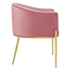 Modway Savour Performance Velvet Accent Dining Armchair - Dusty Rose - 2 Pack-Dense Foam Padding