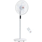 HOMCOM 51" H Pedestal Fan with Tilted Head and Timer for Bedroom - White-Features 3 speeds (High, Medium, Low) 